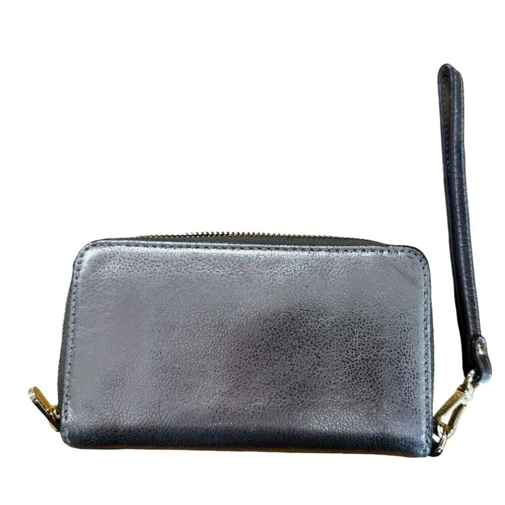 Michael Kors Women's Wallet‎ Gray Zip Around City Designer Preppy Classic Modern